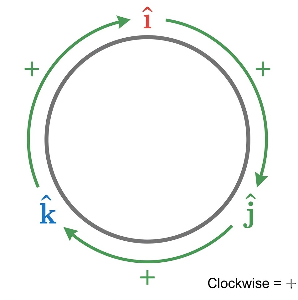 Cyclic Order of Unit Vectors (î, ĵ, k̂)